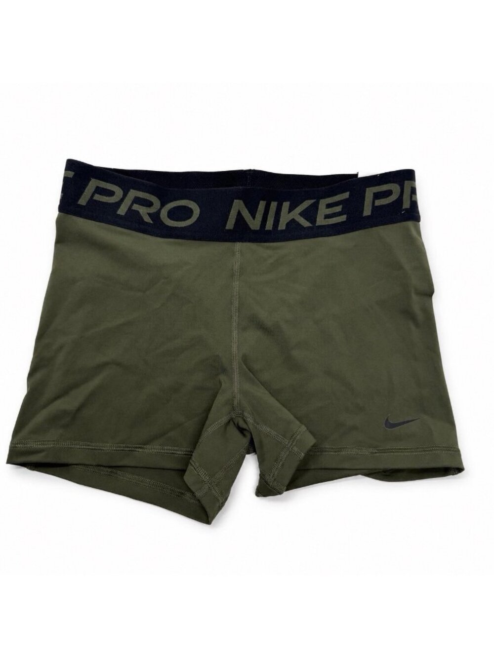 Nike Pro Dri-Fit Compression Shorts Womens Size Medium Olive Green Tight Fit Gym